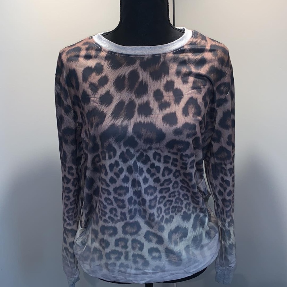 Leopard Print Boutique Long Sleeve Top